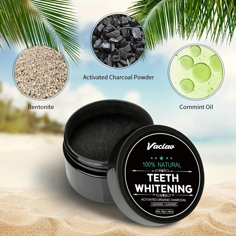 Vaclav Activated Charcoal Teeth Whitening Powder, Charcoal Teeth Cleaning Powder, Coconut Shell Activated Charcoal Powder