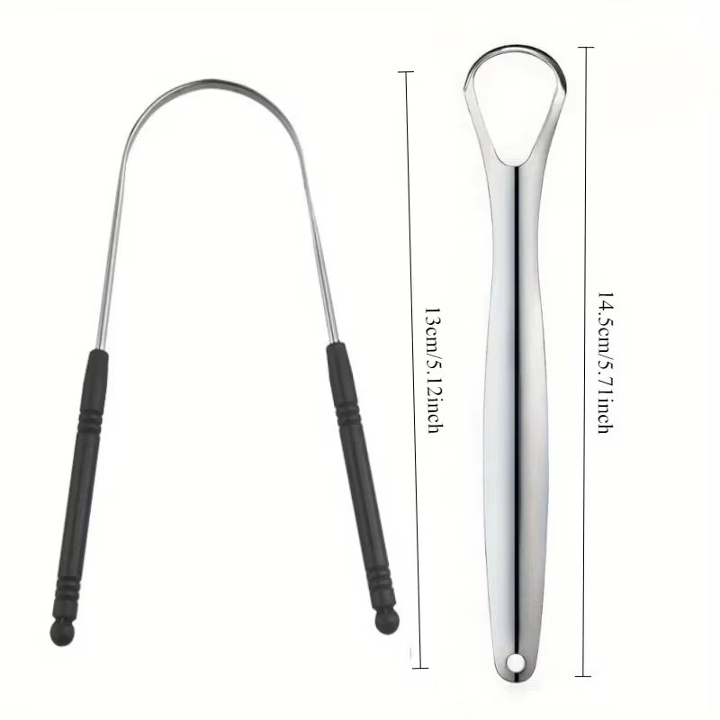 Stainless Steel Tongue Scrape,Remove Dirt from Tongue Coating for Adult Oral Care Tongue Cleanser,Home Travel Iron Box Packaging